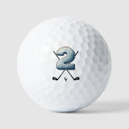 Balles De Golf Ballons de golf de vacances Alpha-Numéro Lettre 2