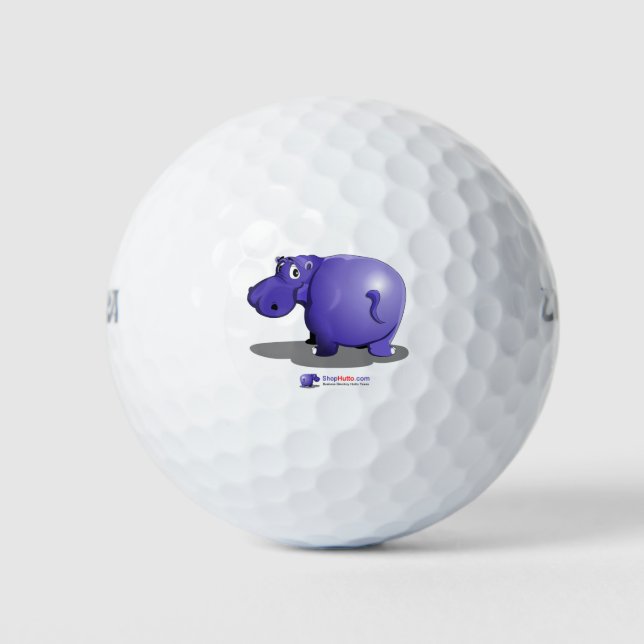 Balles De Golf Ballons de golf d'hippo violet (Devant)
