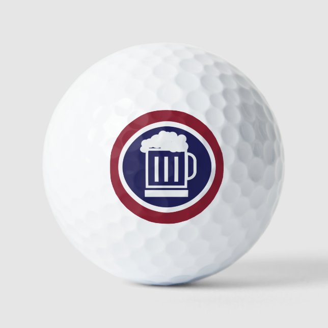 Balles De Golf Ballons de golf Funny Beer Golfer (Recto)