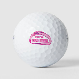 Balles De Golf Ballons de golf pour ingénieur civil rose