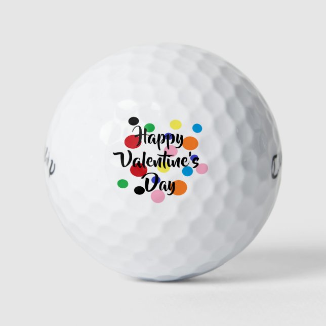 Balles De Golf Balls de golf Heureuses Saintes-Valentin (Devant)