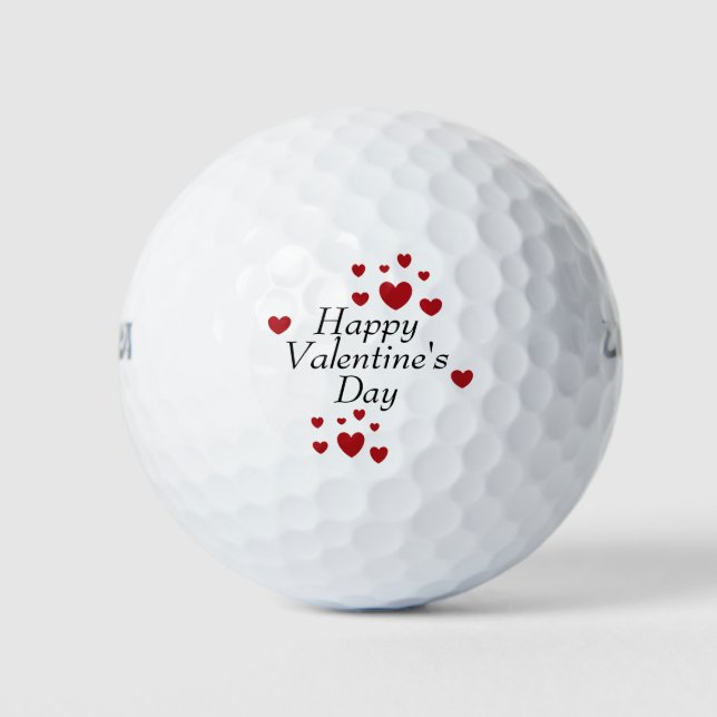 Balles De Golf Balls de golf Heureuses Saintes-Valentin (Devant)