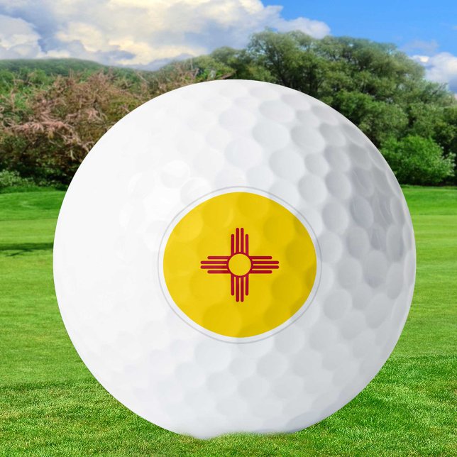 Balles De Golf Bals de golf du Nouveau-Mexique, drapeau de l'État (Créateur téléchargé)
