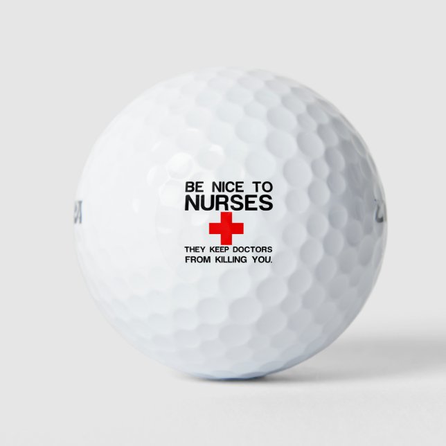 BALLES DE GOLF BE NICE TO NURSES (Devant)