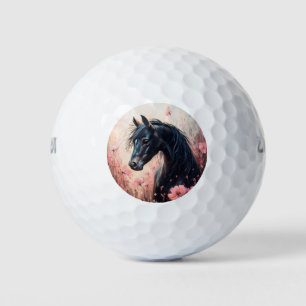 Balles De Golf Beau Cheval Blush Fleur sauvage rose