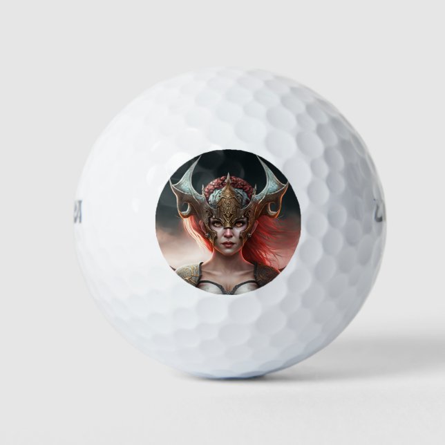 Balles De Golf Beau guerrier nordique Red Haired (Devant)