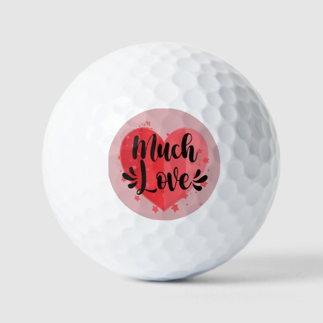 Balles De Golf Beaucoup d'amour, grand coeur (Recto)