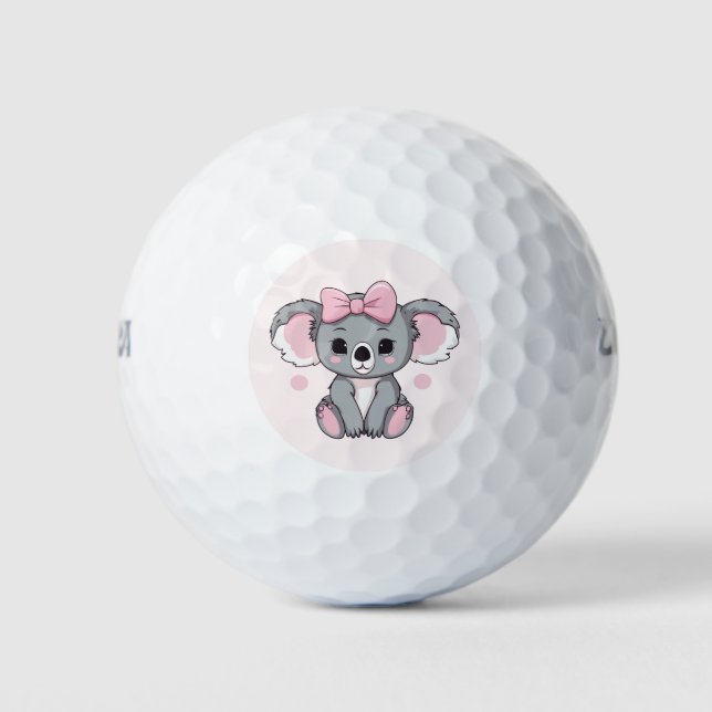 Balles De Golf Bébé rose Koala Ours (Devant)