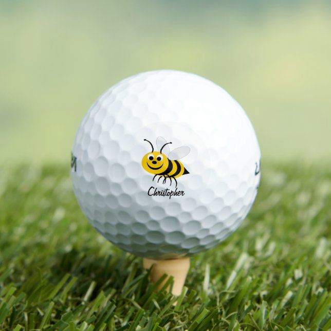 Balles De Golf Bee Design Personalised (T-shirt Insitu)