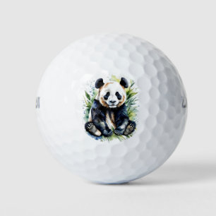 Balles De Golf Belle aquarelle Panda Bear