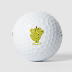 Balles De Golf Belle bande de raisins amusante illustration