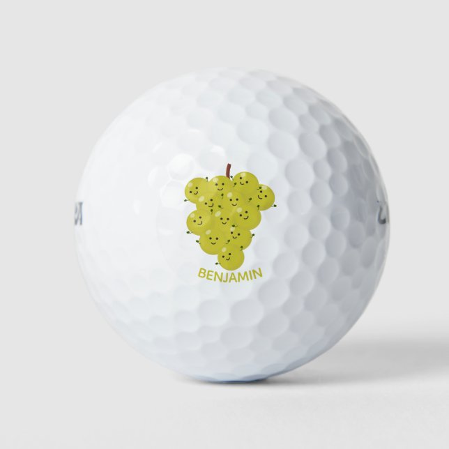 Balles De Golf Belle bande de raisins amusante illustration (Devant)