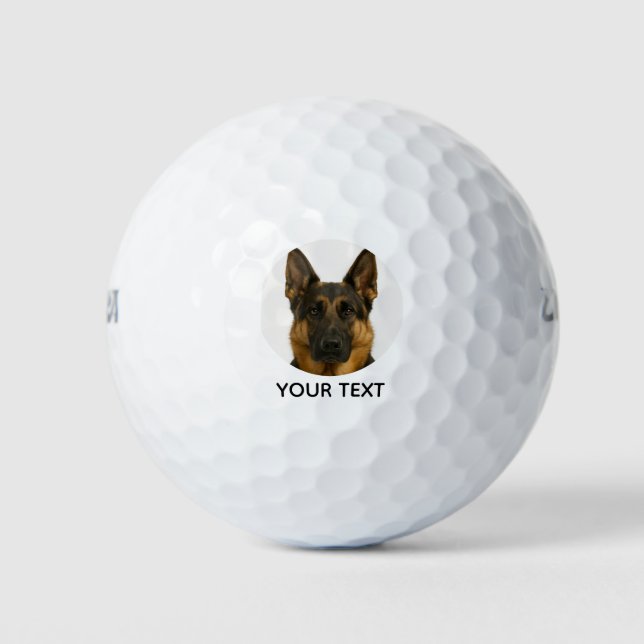 Balles De Golf berger allemand avec texte personnalisé (Devant)