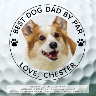 Balles De Golf BEST CHIEN PAPA PAR PAR Empreinte de patte Photo