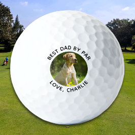 Balles De Golf Best Dad By Par Custom Photo Text