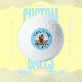 Balles De Golf Best Dad By Par Personalized Photo Golf Gift