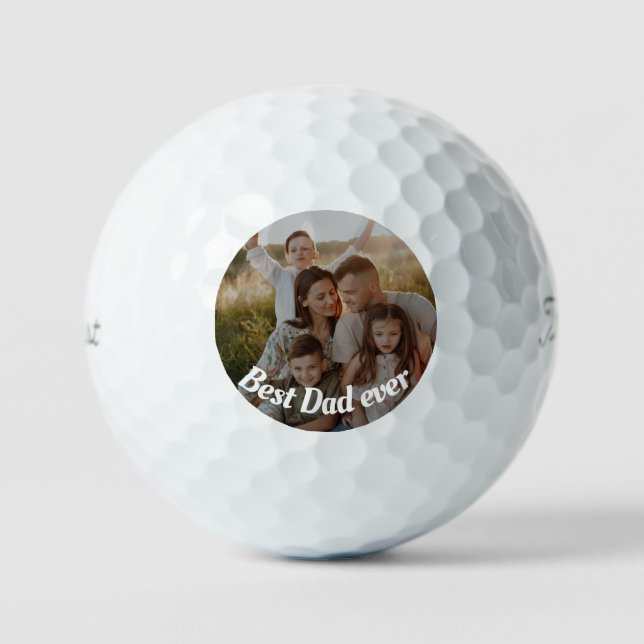 Balles De Golf Best dad ever custom photo  (Recto)