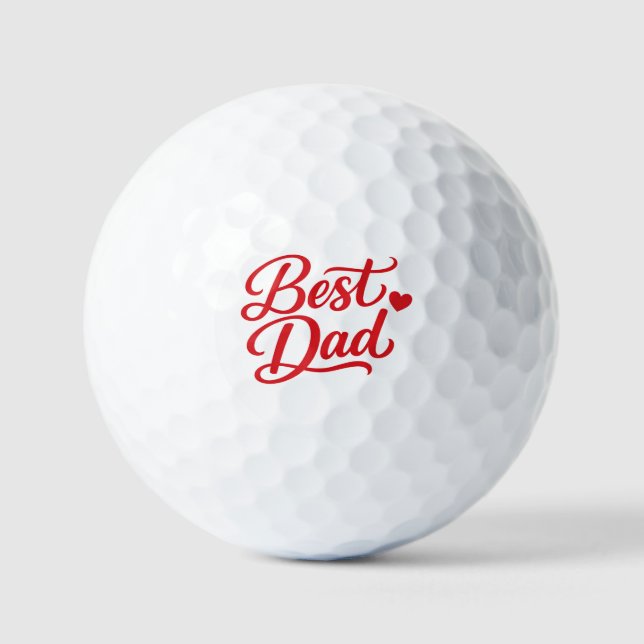 Balles De Golf Best Dad Ever Gift Tee (Recto)