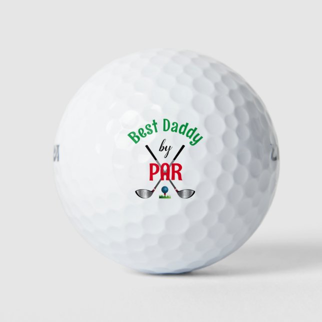 Balles De Golf Best Daddy by PAR, Cool Fête des pères Golf (Devant)