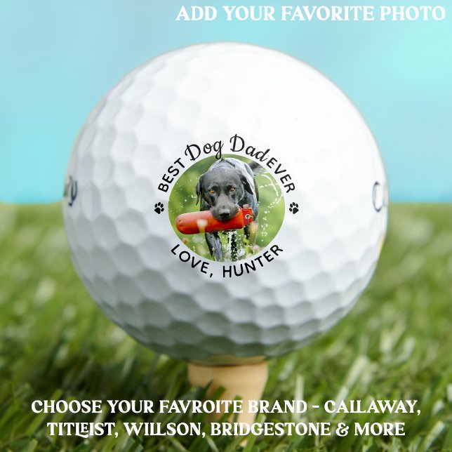 Balles De Golf Best DOG DAD Par Par Empreintes de pattes personna (Créateur téléchargé)