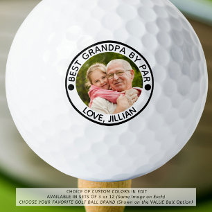 Balles De Golf BEST GRANDPA BY PAR Photo personnalisée