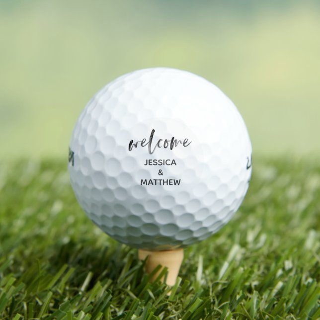 Balles De Golf Bienvenue Mariage Golf Calligraphie Moderne à Bros (T-shirt Insitu)