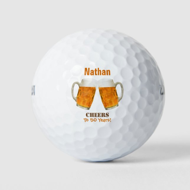 Balles De Golf Bière Anniversaire Salles de Golf Balls (Devant)