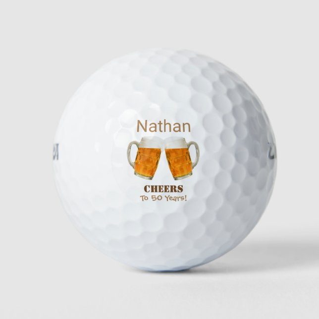Balles De Golf Bière de Golfeur d'anniversaire (Devant)