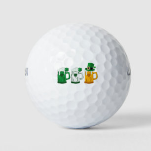 Balles De Golf Bière Irlandaise Drapeau Irlande St Patrick Leprec