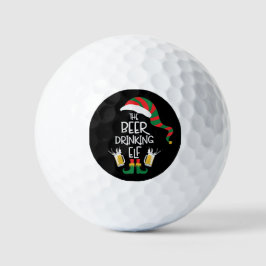 Balles De Golf Bière Noël Elf drôle Typographie personnalisée