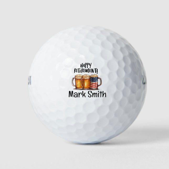 Balles De Golf Bière pour la retraite (Devant)