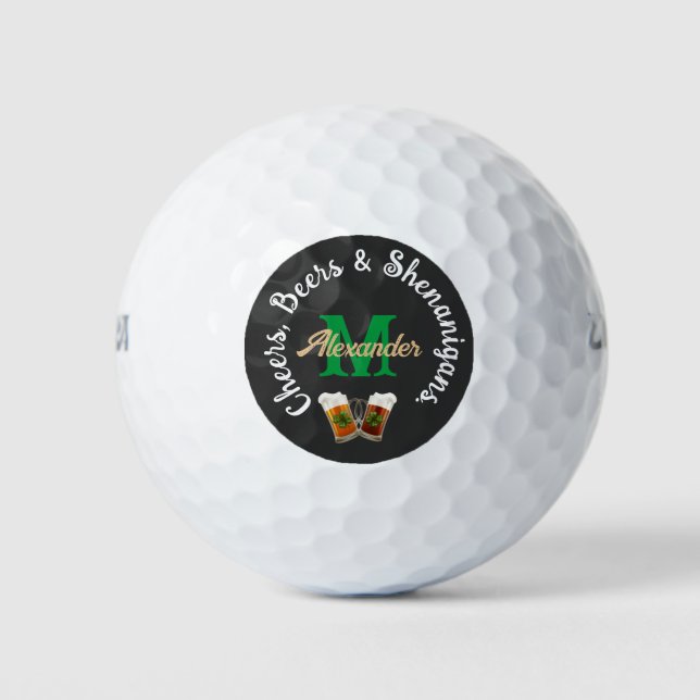Balles De Golf Bières et shenanigans Boire irlandais (Devant)