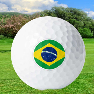 Balles De Golf Billes de golf du Brésil, golfeurs du drapeau brés