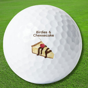 Balles De Golf Birdies & Gâteau au fromage avec Cerise