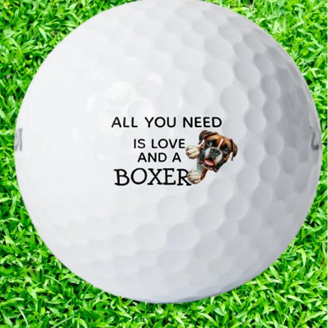 Balles De Golf  Birthday Gift for BOXER (Surprise your favorite boxer with custom golf balls )