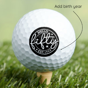 Balles De Golf Black Bonjour Cinquante-Anniversaire