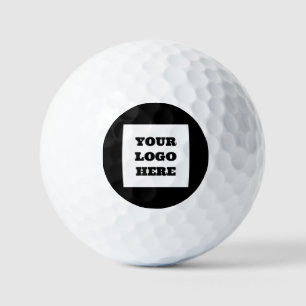 Balles De Golf Black WhiteTypography Bold Logo Modern Company
