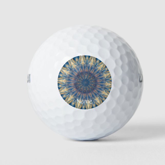 Balles De Golf Bleu Chakra Kaleidoscope Oeil Thunder_Cove (Devant)