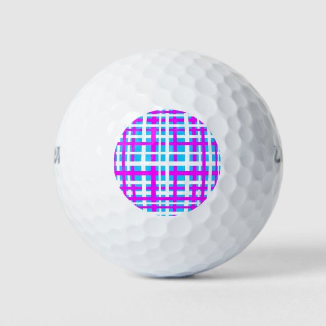Balles De Golf Bleu clair rose blanc (Devant)