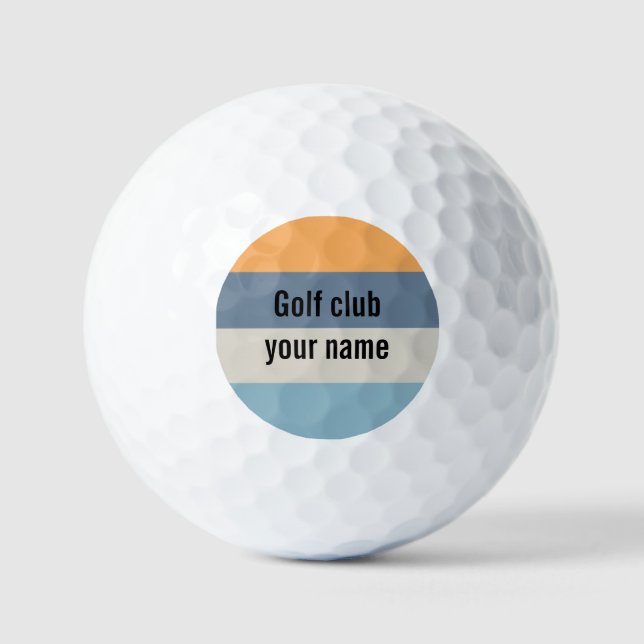 Balles De Golf Bleu Et Orange (Recto)