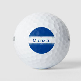 Balles De Golf Bleu profond Blancs Nom Monogramme