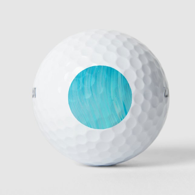 Balles De Golf Bleu Tube Vague Cool Eau Turquoise (Devant)