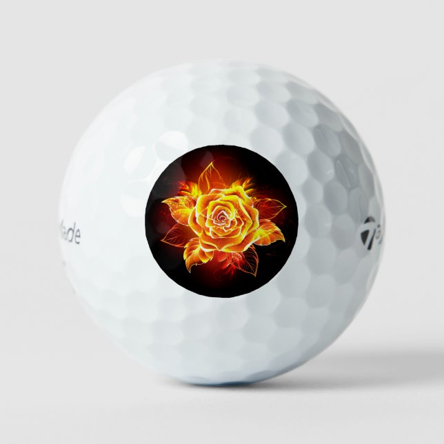 Balles De Golf Blooming Fire Rose (Recto)