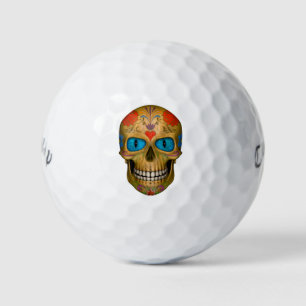 Balles De Golf Blue Eyed Sugar Crâne Zombie Golf Balls