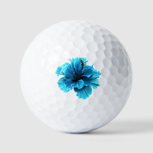 Balles De Golf Blue Floral Golf Balls (Recto)