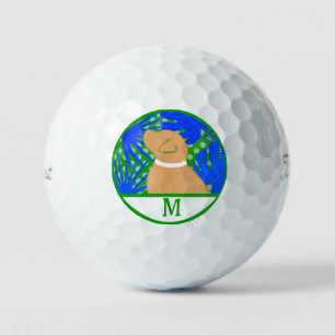 Balles De Golf Blue Green Island Yellow Dog Golf Ball