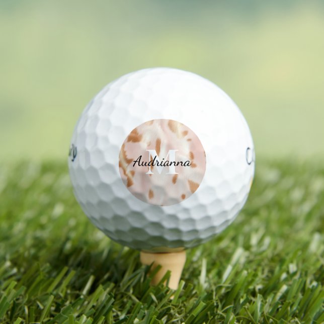 Balles De Golf Blush Rose Tan Southwest Faux Cowhgirl Cowgirl (T-shirt Insitu)