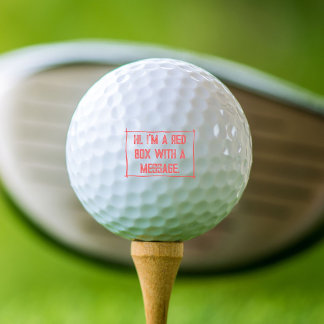 Balles De Golf Boîte rouge avec message