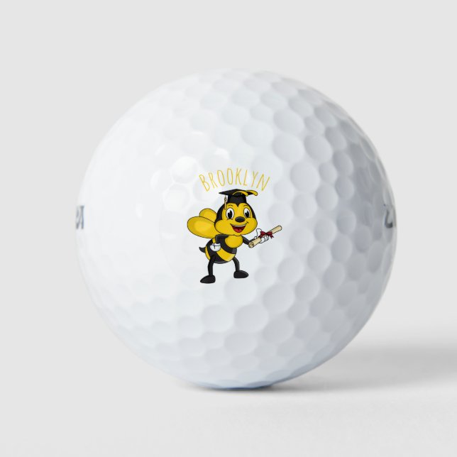 Balles De Golf Bonne remise des diplômes des abeilles (Devant)