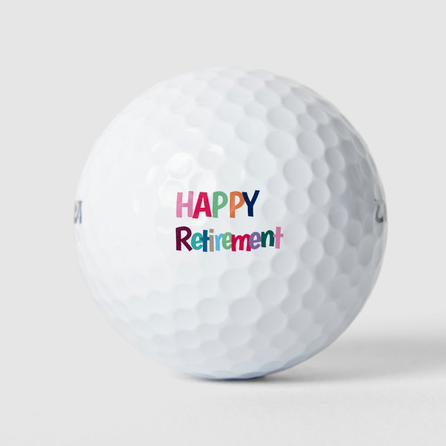 Balles De Golf Bonne retraite (Happy Retirement colorful lettering golf ball!)